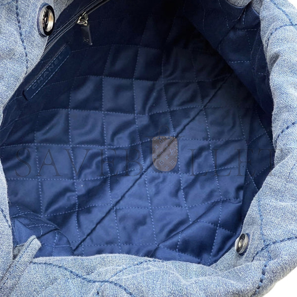 CHANEL MASTER 22BAG SMALL DENIM RIVETS AS3260 (37*35*7cm)